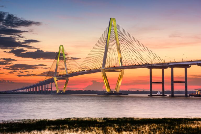 Charleston South Carolina Usa At Arthur Ravenel Jr Bridge